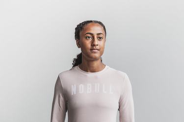 Nobull Women's Long Sleeves Rose | Australia (RC4983)